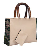 Leather Bag with Wodden Handle LB2002WH