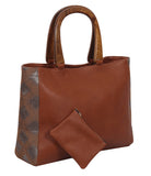 Leather Bag with Wodden Handle LB2007CAR