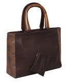 Leather Bag with Wodden Handle LB2008DM